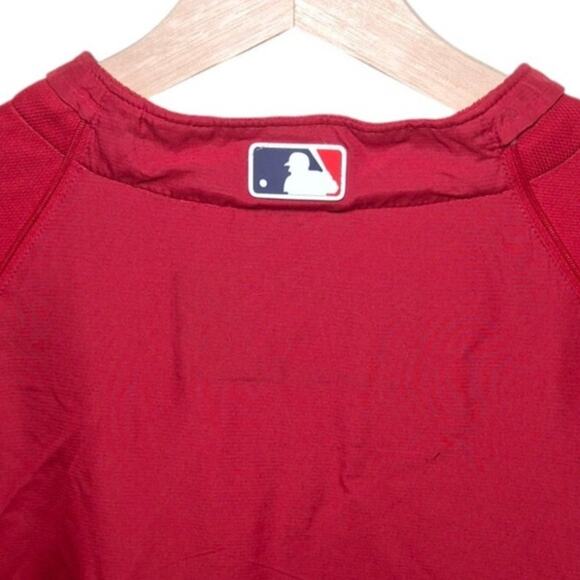 VTG Anaheim Angels Majestic Windbreaker Mens XL Red MLB Baseball 3/4 SLEEVE - Picture 4 of 13